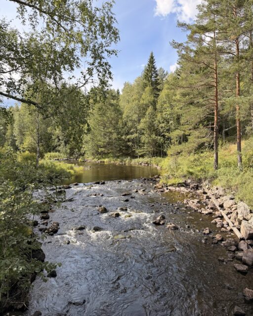Nyfors, Dalarna. Auf einer Radtour rund um unseren Platz sind wir hier